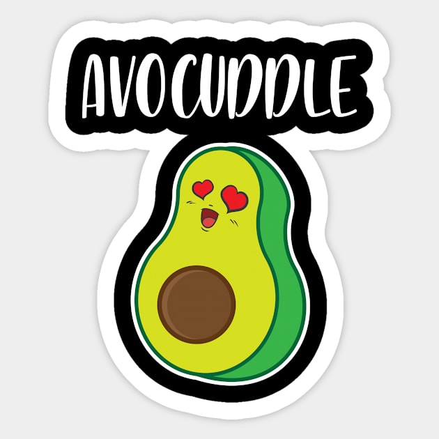 20200611 Avocado Couples Lets Avocuddle2 Sticker by Hasibit